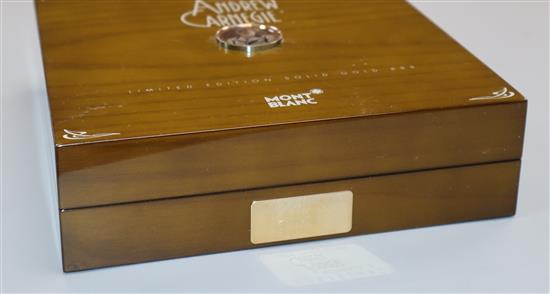 A Mont Blanc Hommage, a Andrew Carnege limited edition box and outer packaging, pen not included (83 of 888)